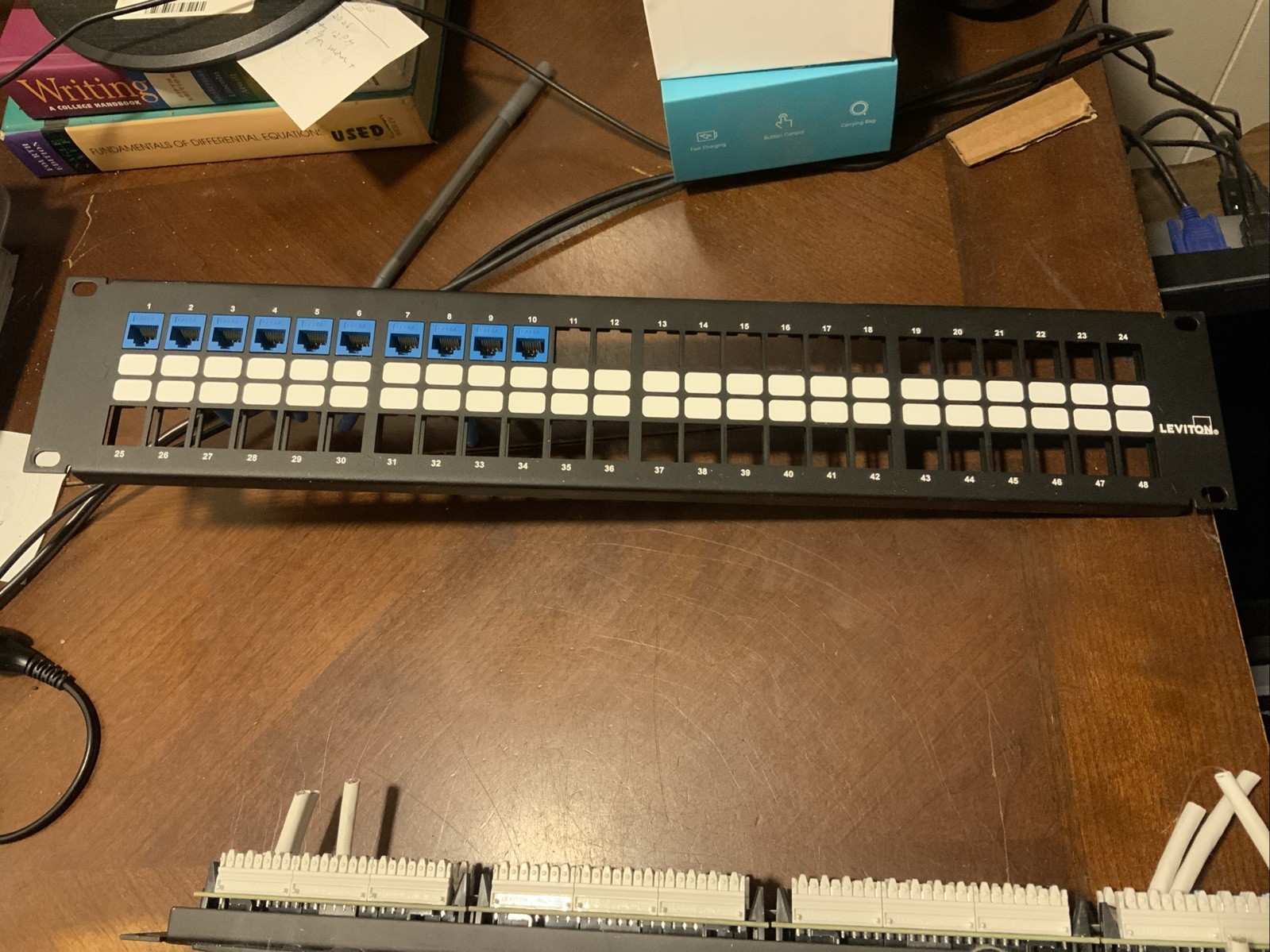 Leviton 69586-U48 - CAT 6 Universal Patch Panel - 48 Port Plus 24 Port + Quick