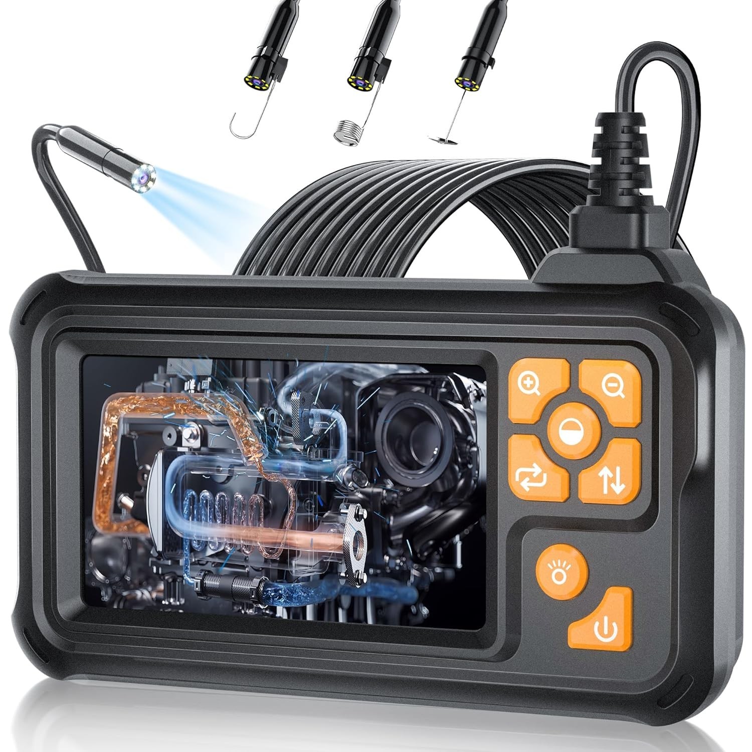 Professional Snake Camera 32.8FT – 1080P HD with 4.3'' Screen & LED Lights
