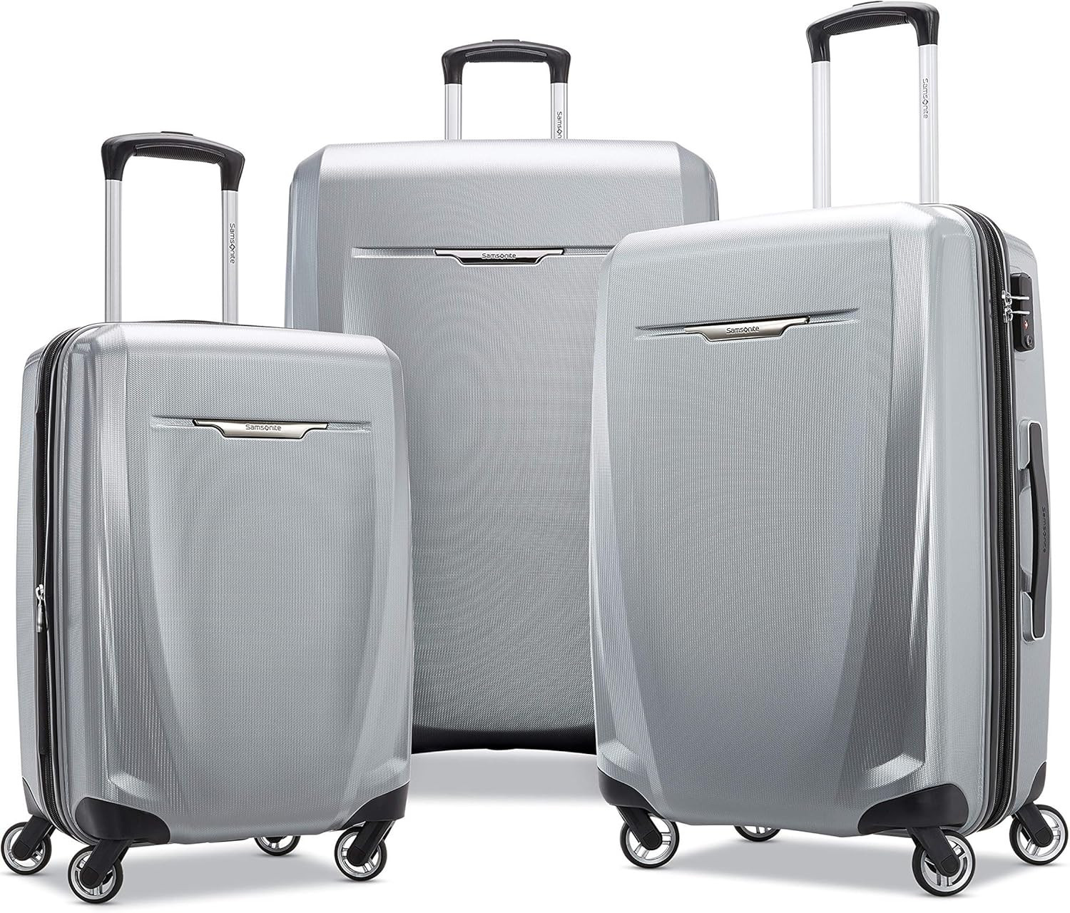 Winfield 3 DLX Silver Hardside Expandable Luggage Set - 3 Pieces (20/25/28)