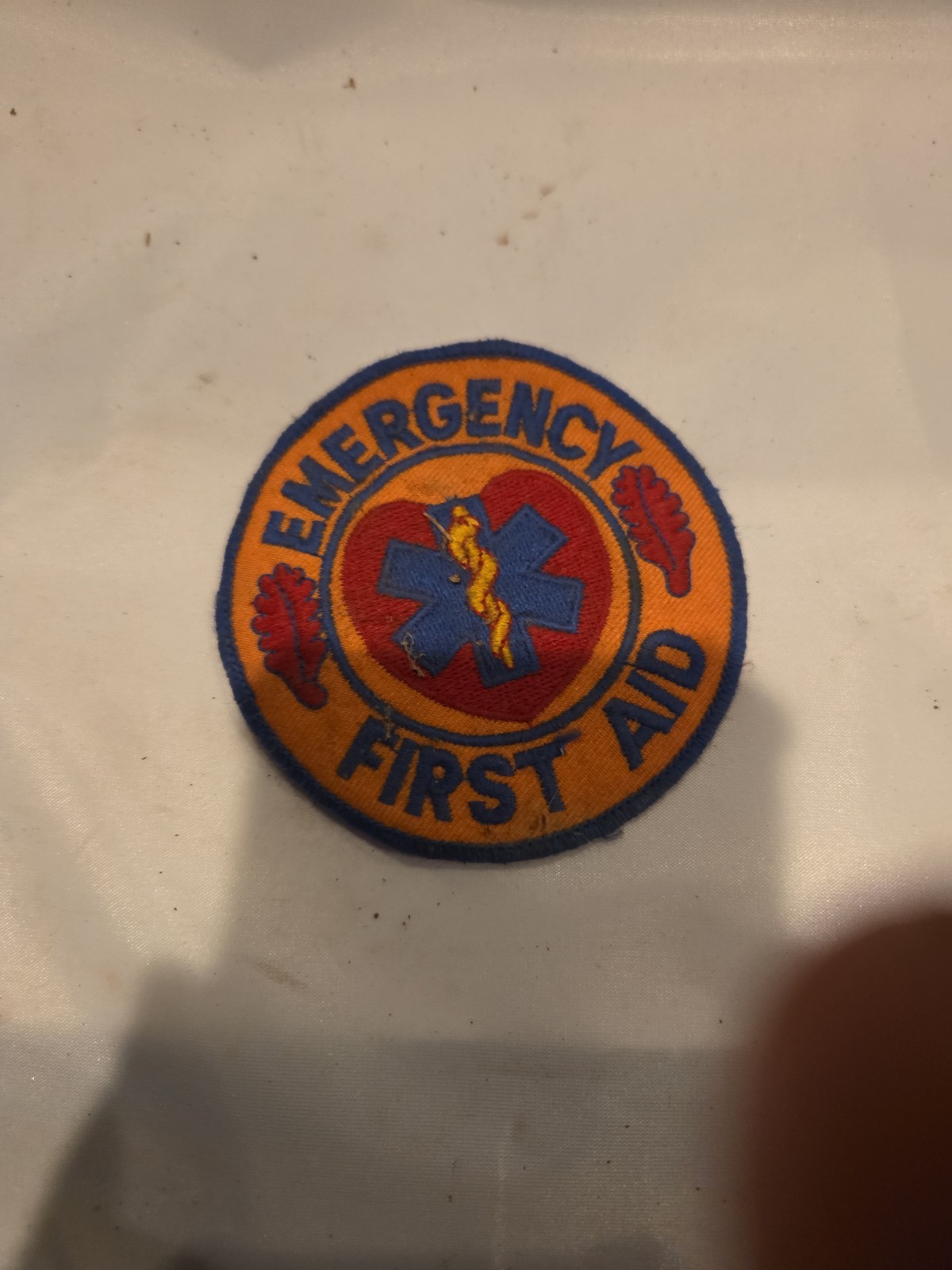 Emergency First Aid Service Orange EMT Field Medic First Responder Patch