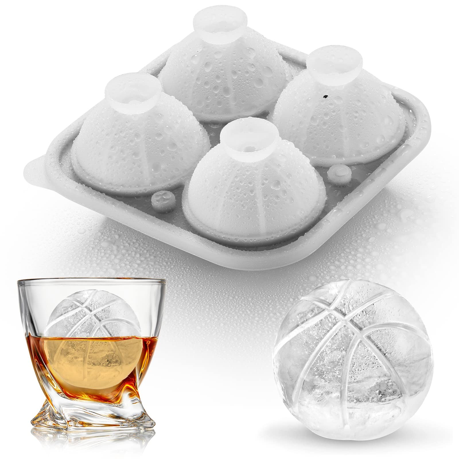 Silicone Basketball Ice Cube Mold Fun Shapes, Novelty Basketball Gifts, 2.2" ...