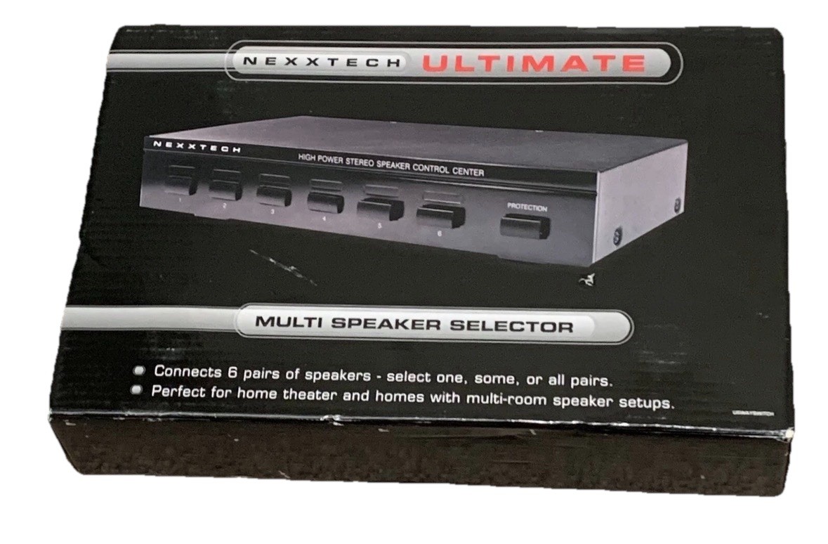 NEXXTECH Ultimate High Power Stereo Speaker Control Center Connects Up To 6 Pair