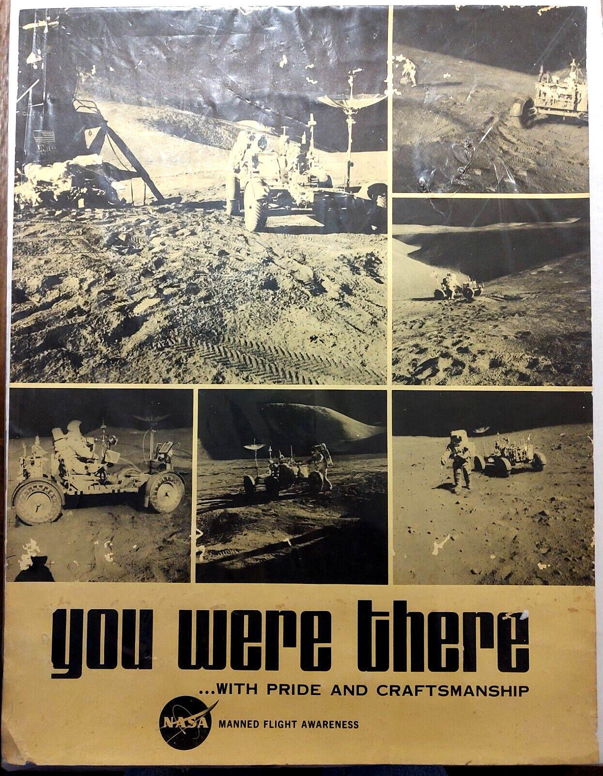 APOLLO 15 NASA MANNED FLIGHT AWARENESS POSTER YOU WERE THERE 17x22 VINTAGE 1971