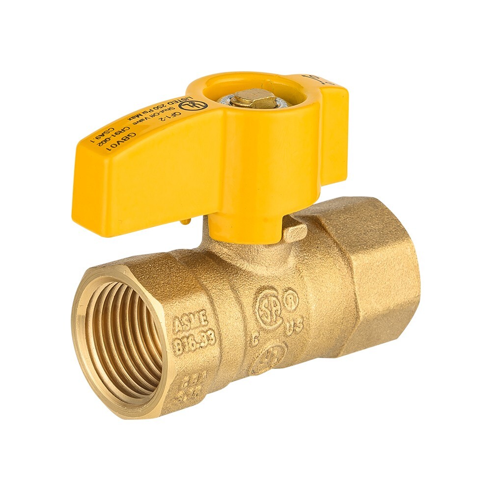 EFIELD 10 PCS 1/4 Turn Gas Ball Valve 1/2'' FIP x 1/2'' FIP Connectors, UL CSA