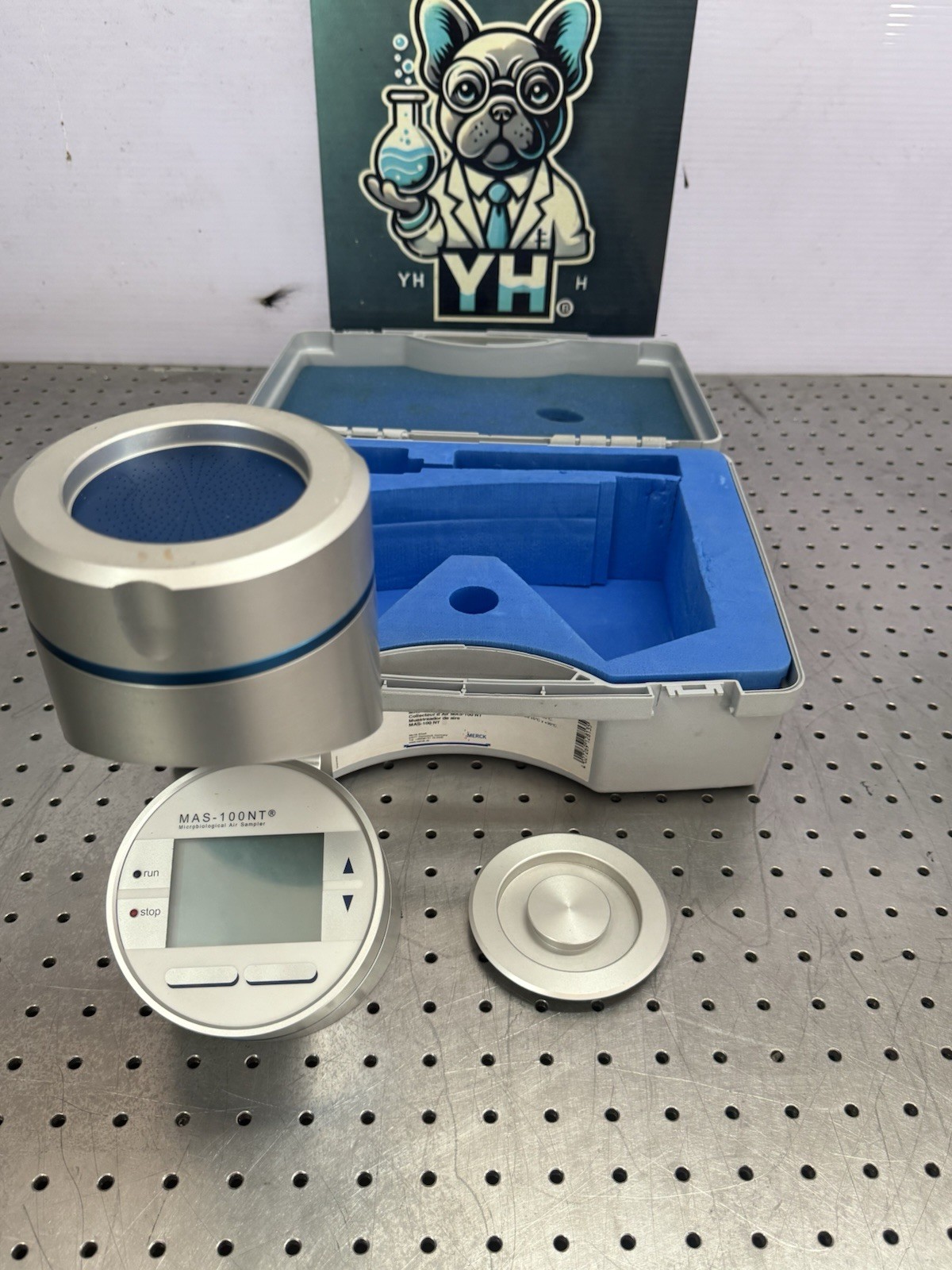 MBV MAS-100 NT Microbial Air Sampler Parts Unit Pump Works Read