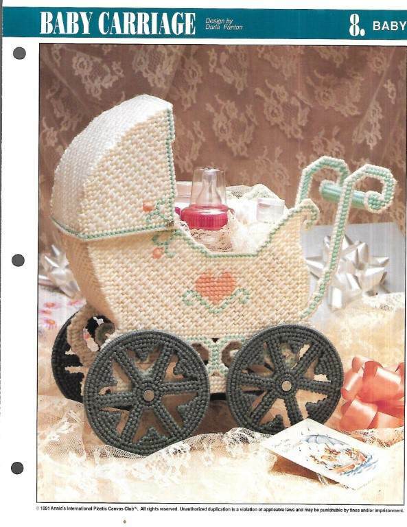 LOT/7 PLASTIC CANVAS LEAFLETS BABY PROJECTS