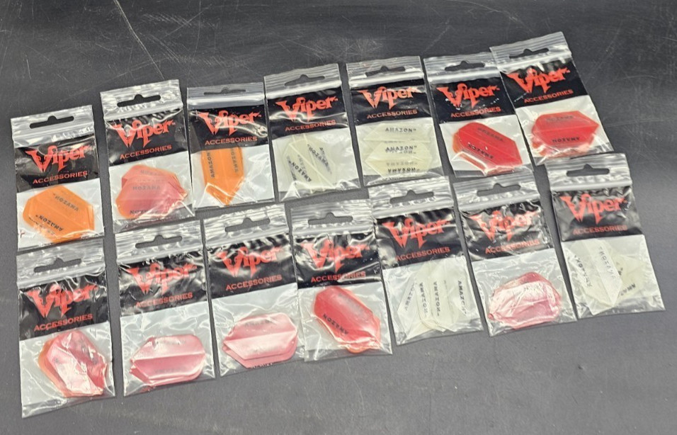 Dart Flights Amazon Translent mixed Colors  Lot Of (14) Packs Of 3 NOS Slim