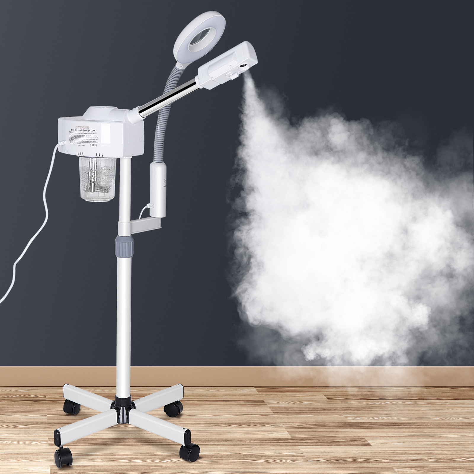 2in1 5x Magnifying Lamp + Facial Steamer Hot Ozone Salon Beauty Skin Care