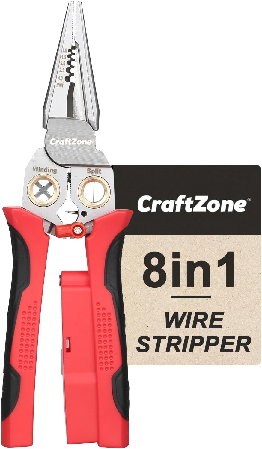 8 in 1 Wire Stripper with Voltage Tester, Multi-Function Electric Wire Stripping