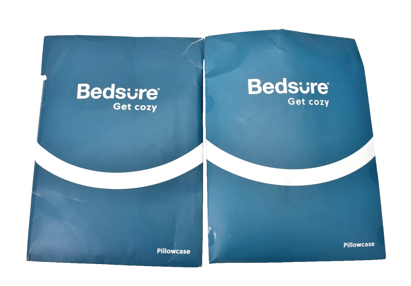 Lot of 2 Bedsure Queen Size Satin Silk Pillowcases White 20"x30" Bedding 2/Pack