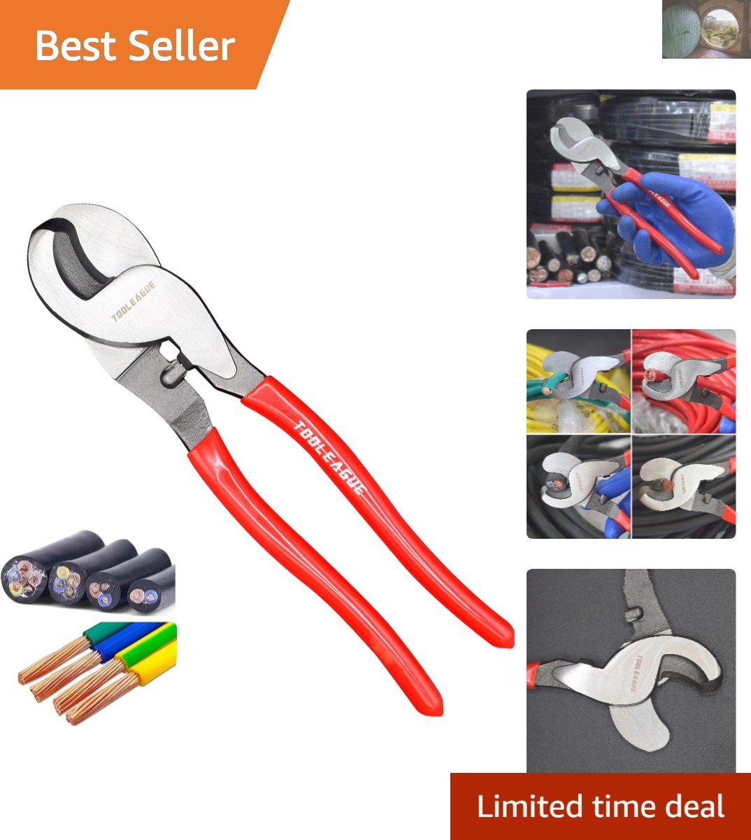 Versatile 10-Inch Heavy-Duty Cable Cutter for Communication & Electrical Cables