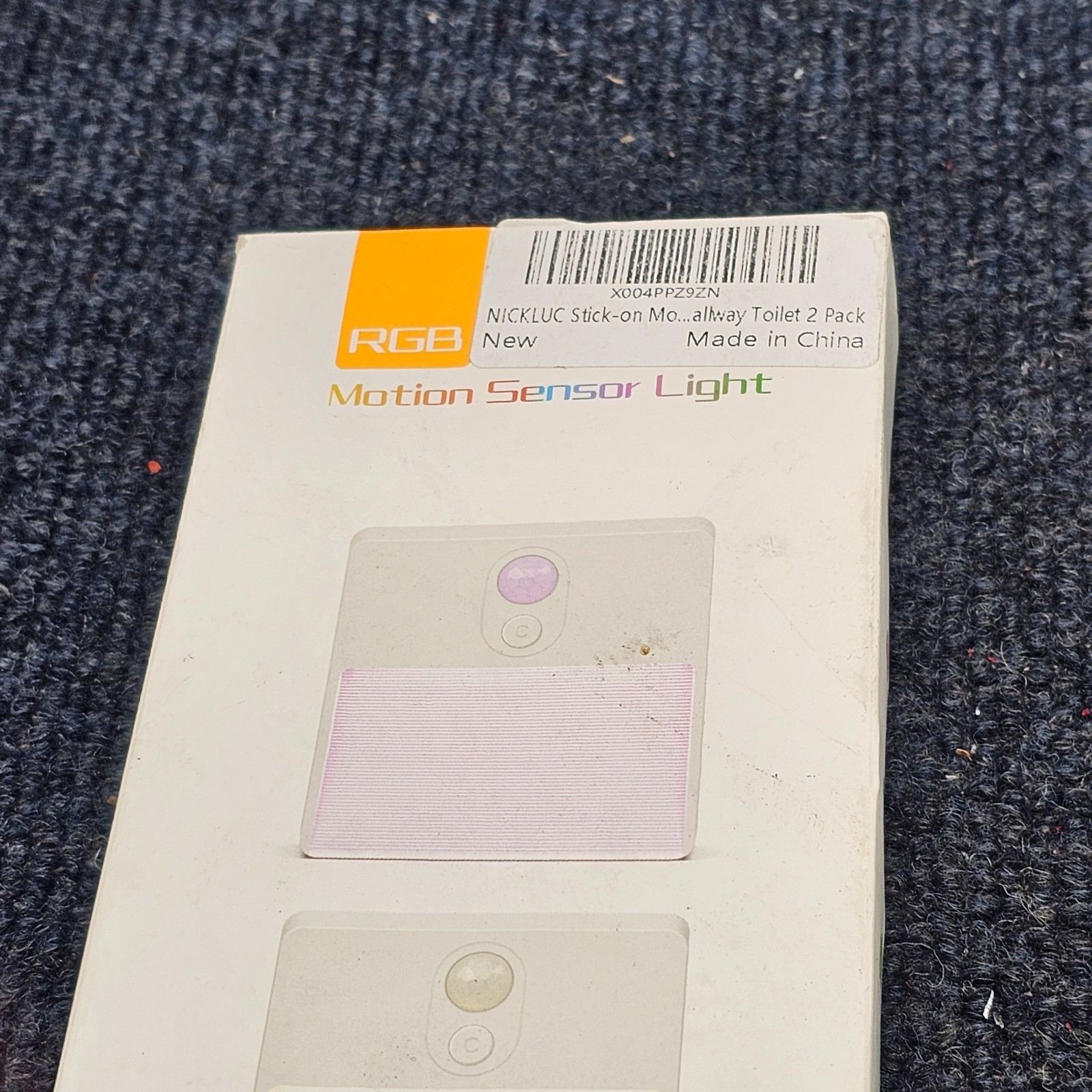 (QTY 2) NICKLUC Sensor Night Light: Stick-On Rechargeable Motion Sensor Light