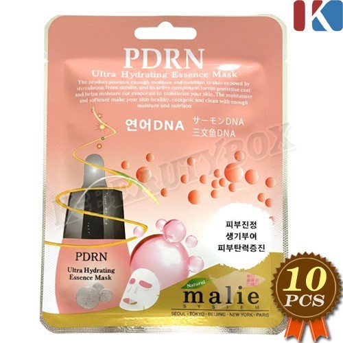 MALIE PDRN Ultra Hydrating Essence Mask 20ml x 10pcs Elasticity Soothing Kbeauty