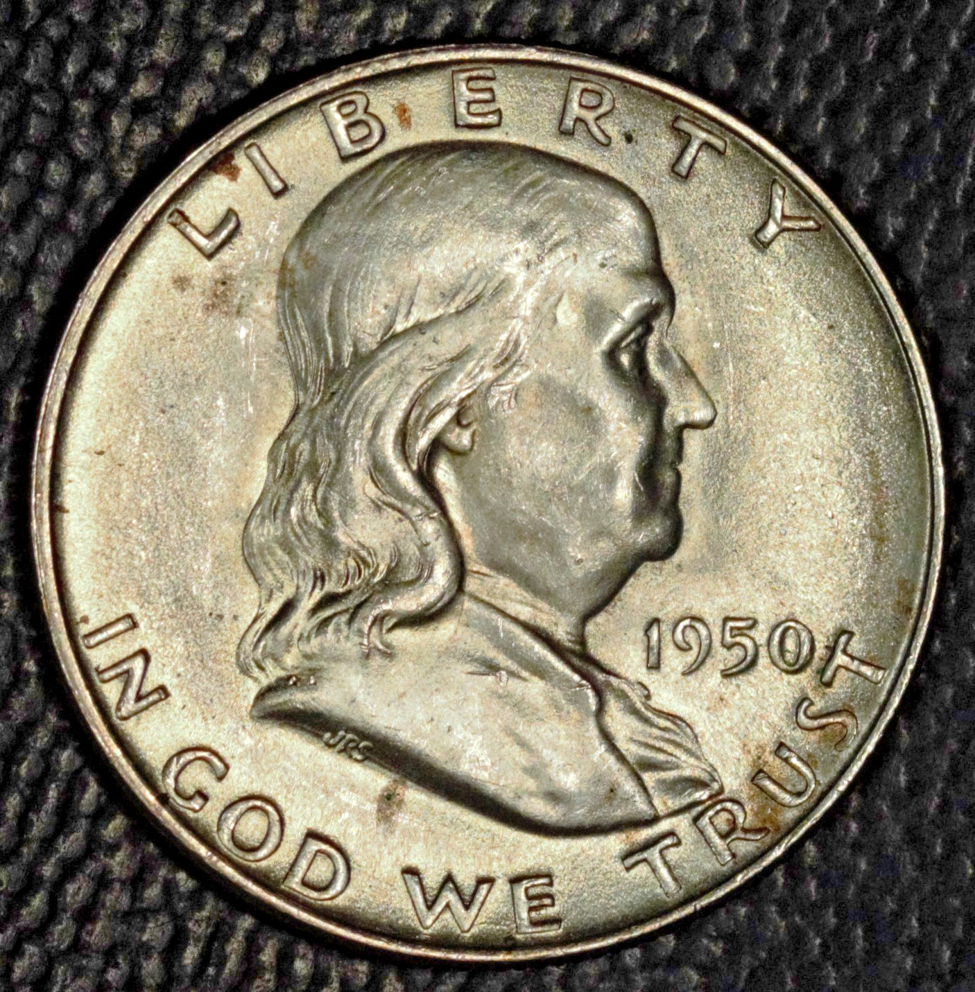 1950-D Franklin Half Dollar, Very Choice BU, FBL