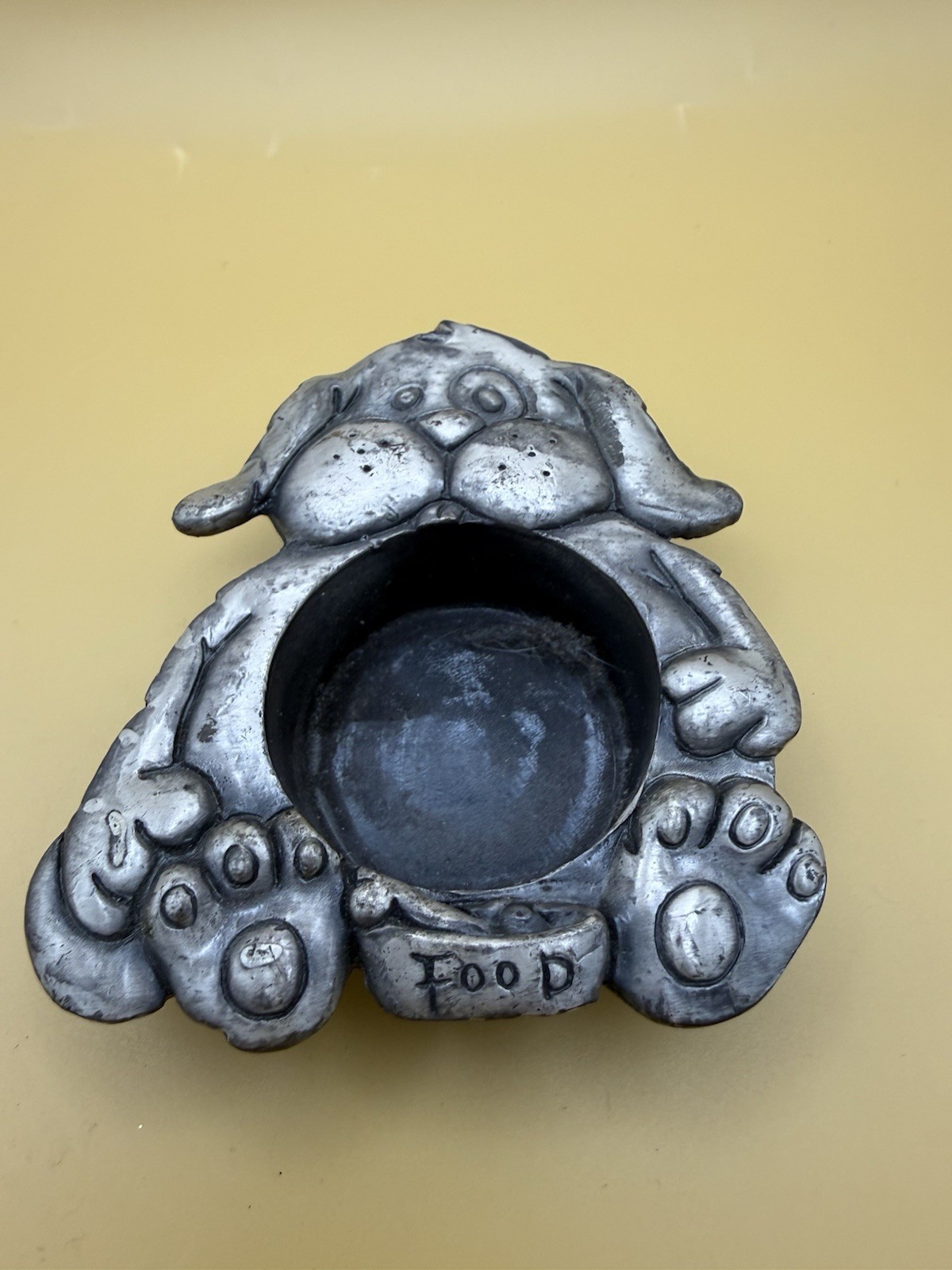 cast aluminum Dog planter or figurine.