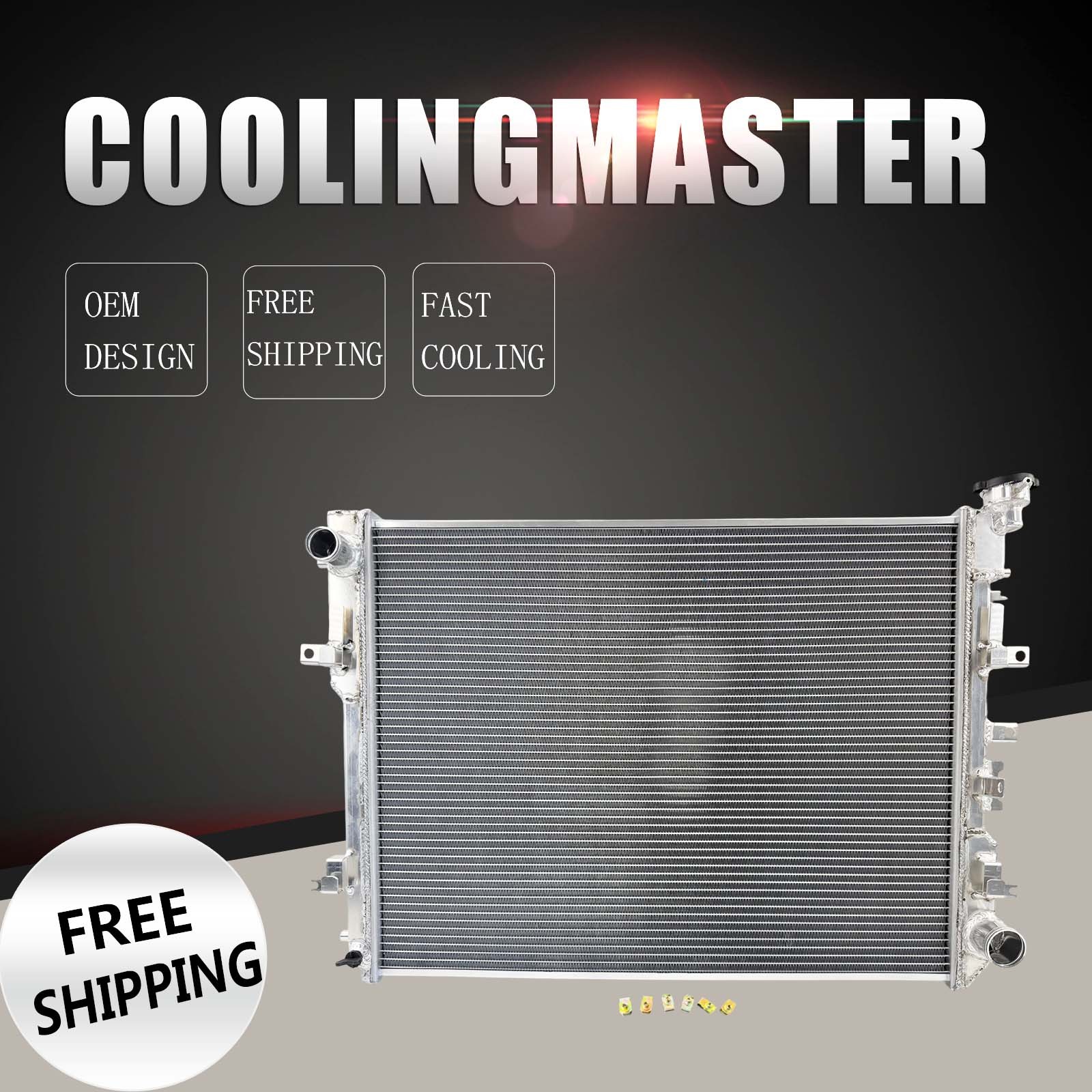 3Row Fit Dodge 2009-2018 Ram 1500 2500 3500 4000 4.7L 5.7L V8 Radiator MT