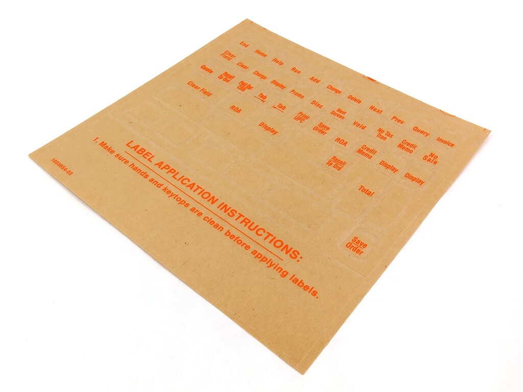 LOT OF 25 RED KEYTOPS LABELS 1003654-03 FOR POINT OF SALE AND MONEY HANDLING