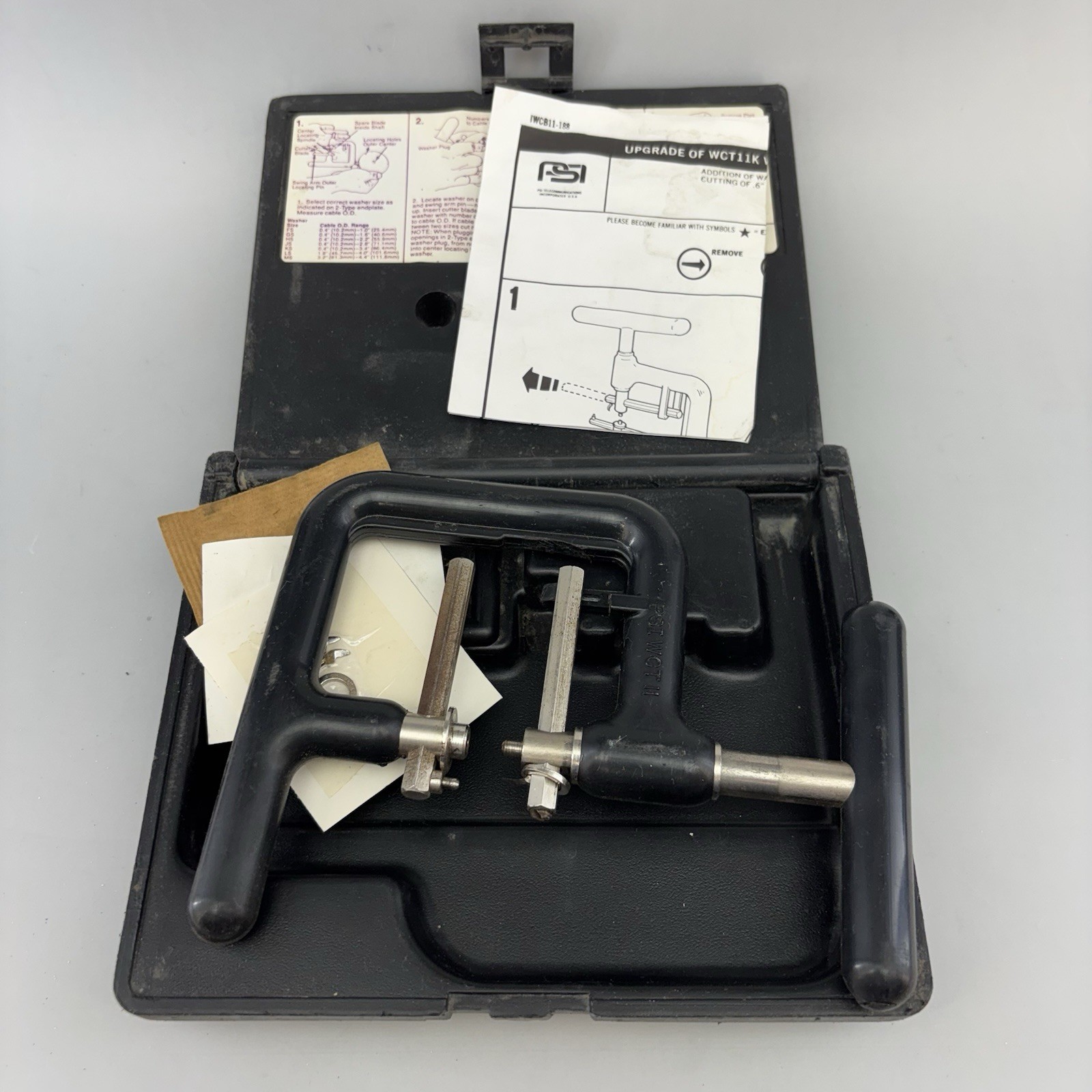 PSI WCT11K Washer Cutter Tool Kit Cable Diameter Tape Complete Free Shipping