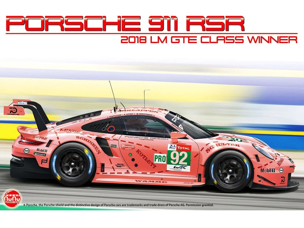 Nunu - Porsche 911 Rsr 2018 Lm Gte Class Winner 991 Rsr "Pink Pig" 1/24 24040