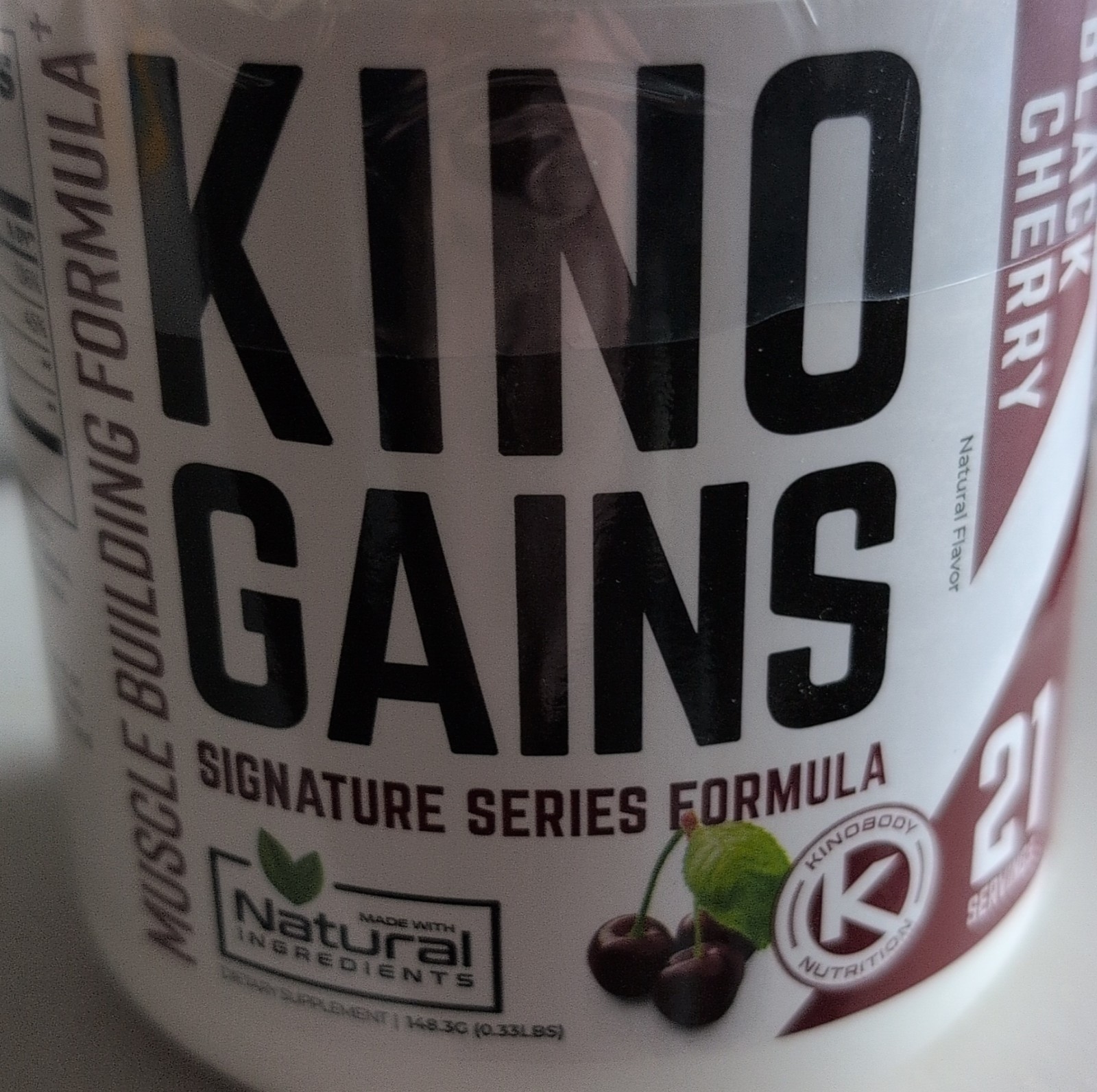 Kinobody Nutrition Muscle Building Powder Natural Black Cherry Flavor