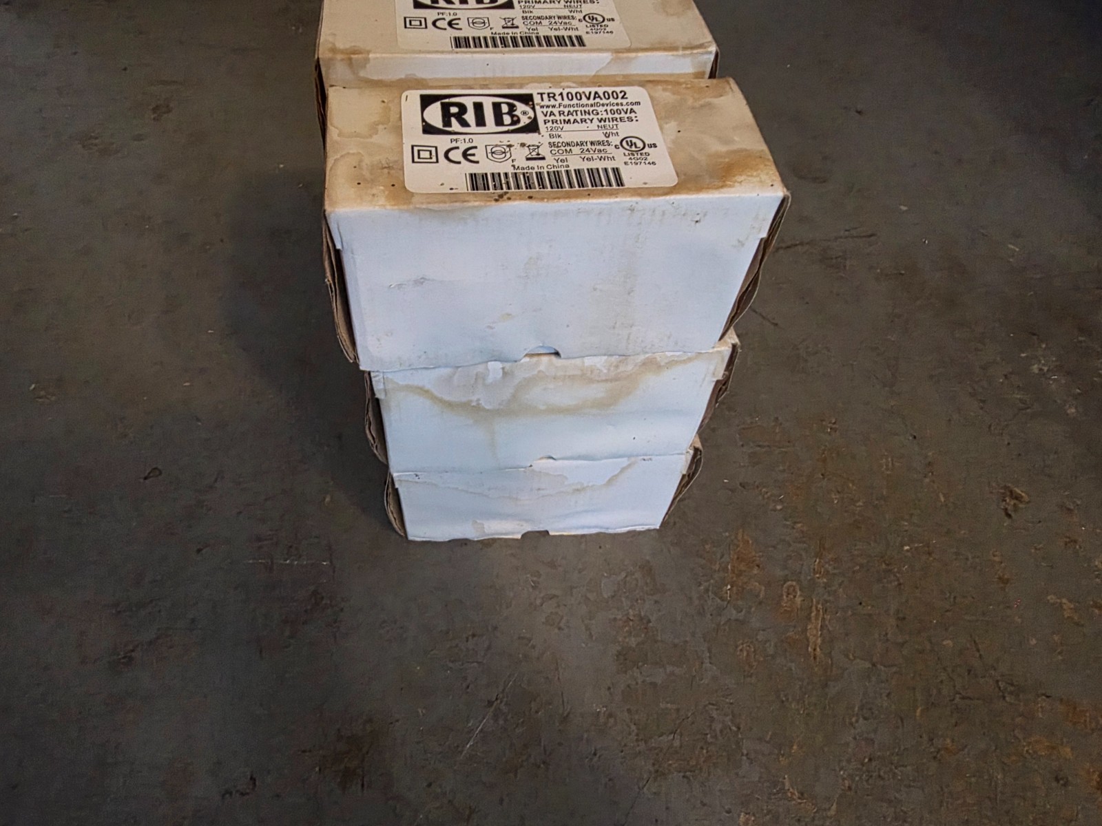 RIB Functional Dev TR100VA002 Transformer 100VA - 120V to 24V (SEE DESCRIPTION)