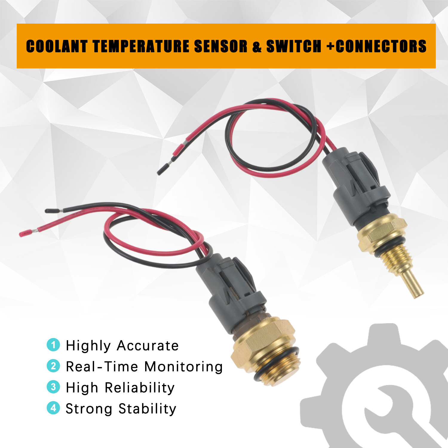 Cooling Fan Control Switch & Coolant Temperature Sensor with Wire Plug for CR-V