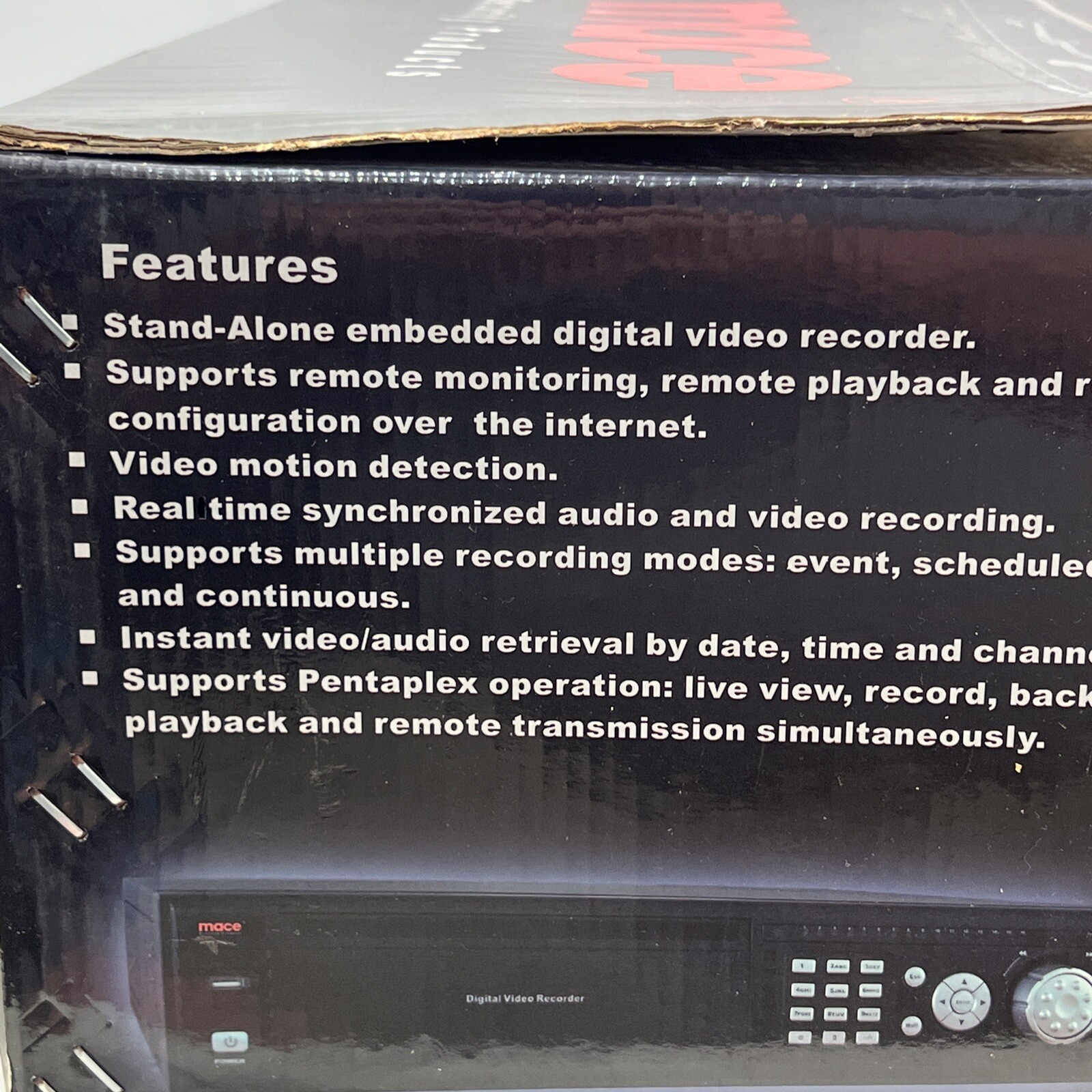 MACE Security Products - DVR, Model DVR-400RT2, Black ~ NEW See Description.