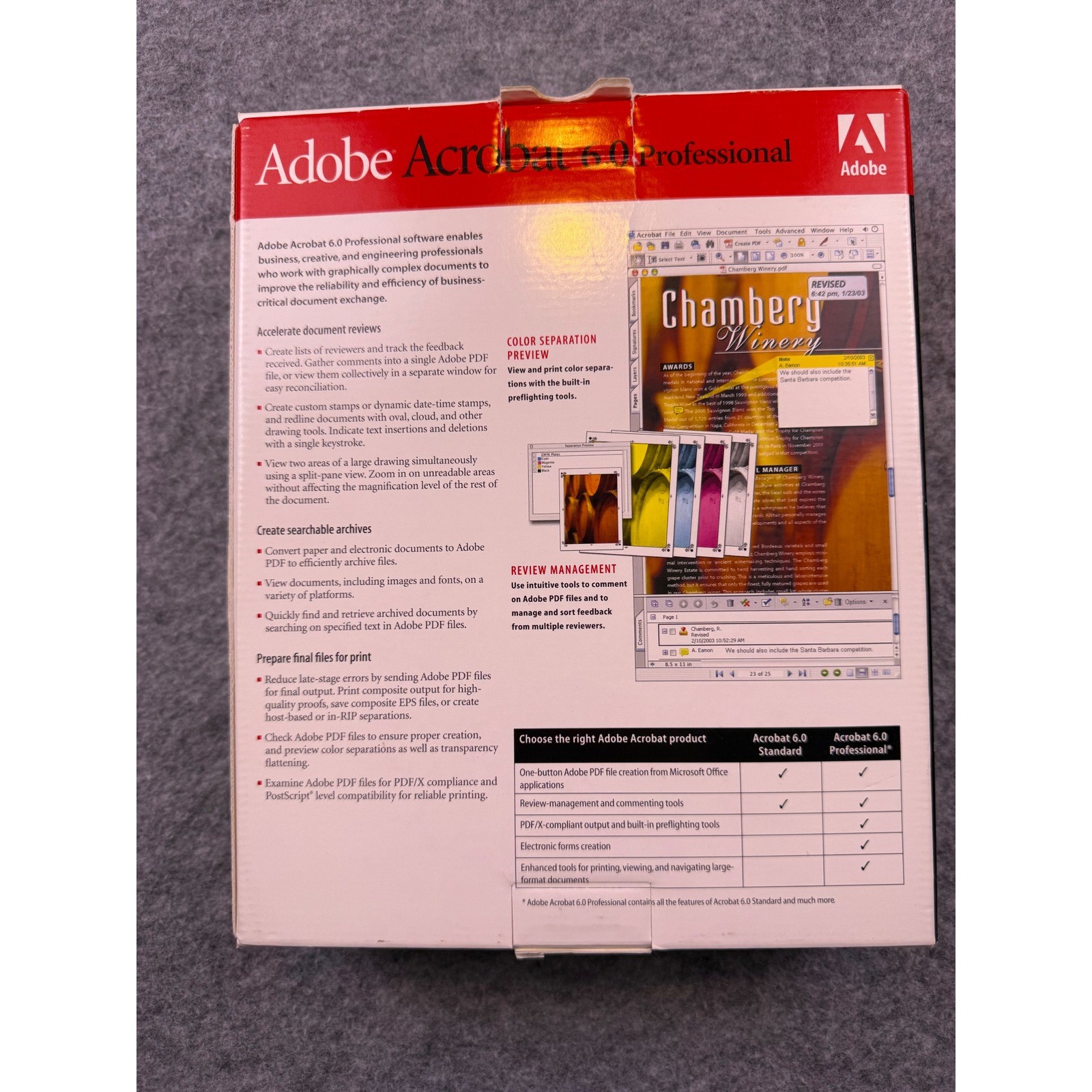 Adobe Acrobat 6.0 Professional Macintosh Upgrade Red/White Preowned