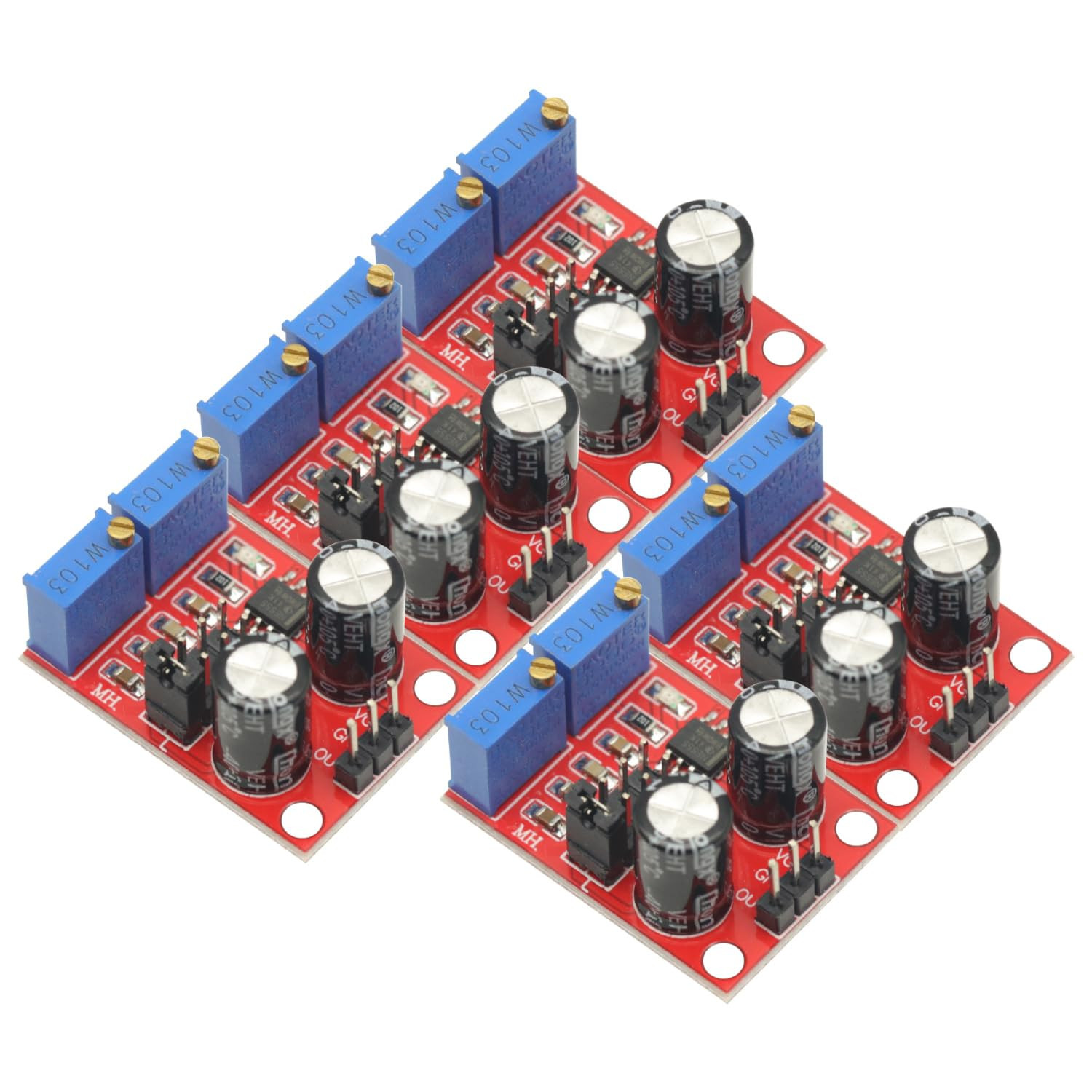 5Pcs NE555 Pulse Frequency,Pulse Generator, Duty Cycle Adjustable Module,Square/