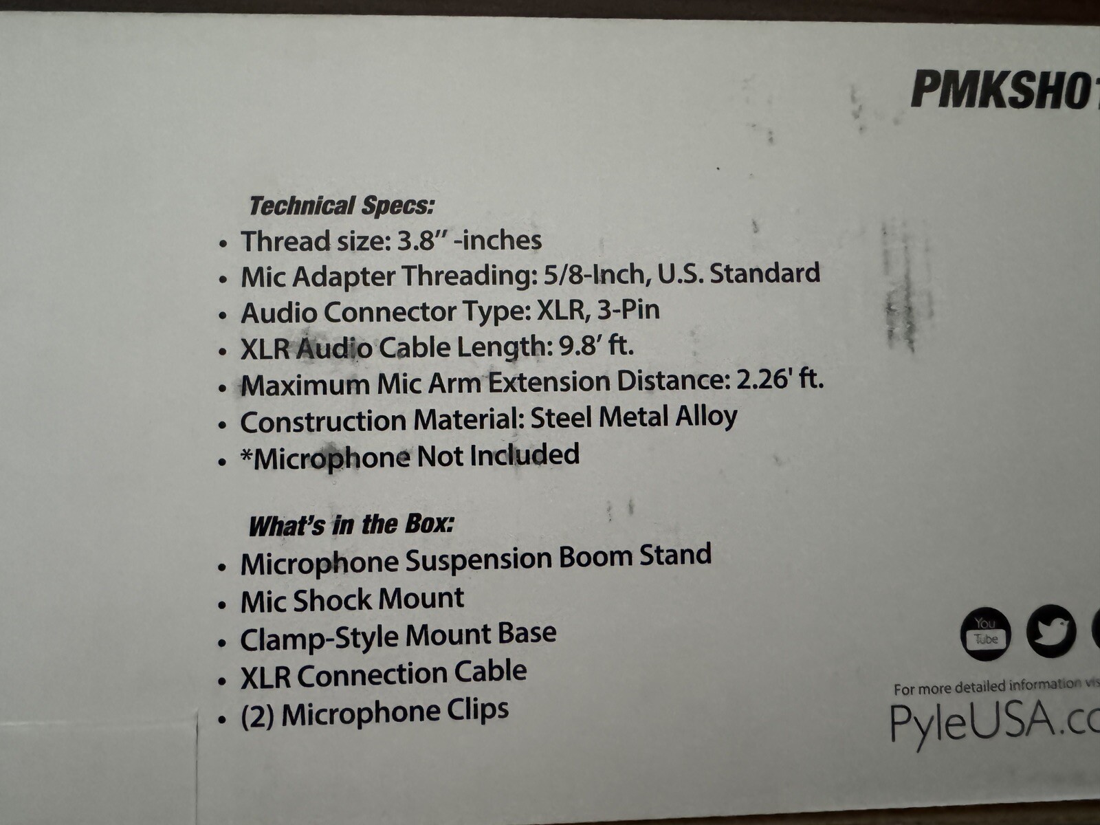 Pyle PMKSH01 Suspension Boom Scissor Microphone Stand Universal Table Mount