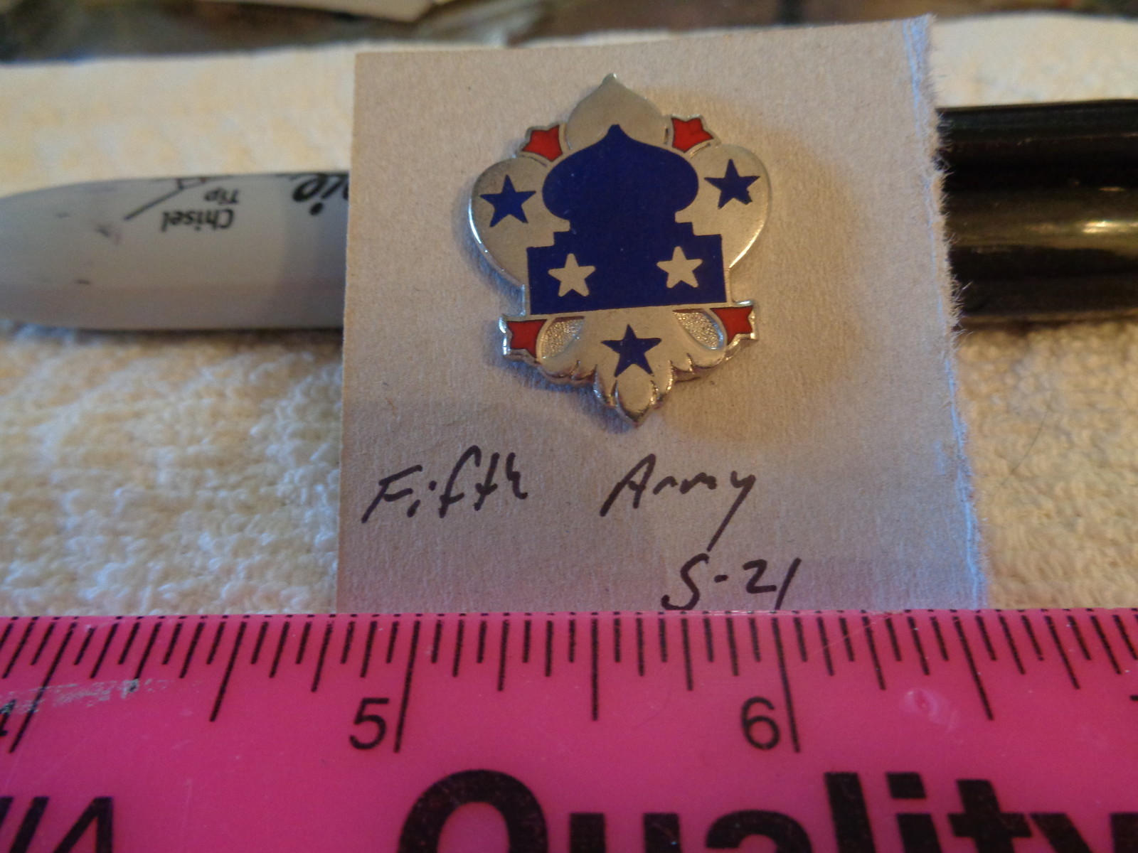Fifth Army S-21 Unit Crest, DI, DUI (DRAW#20)