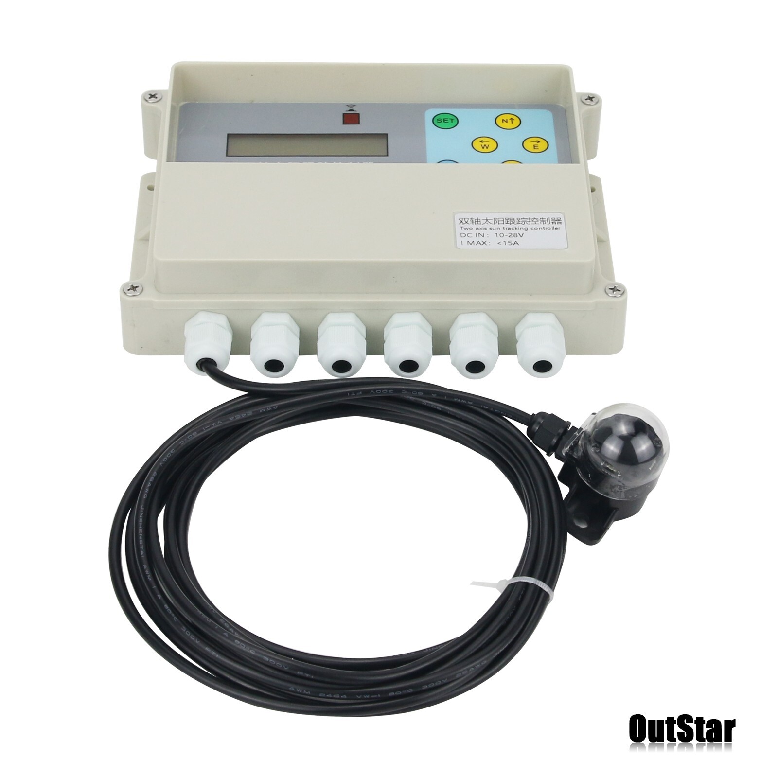 2-Axis Solar Tracker Controller Auto Solar Tracking w/ Remote Wind Sensor #sz