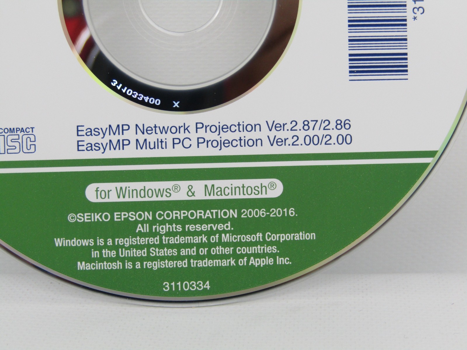 EPSON Projector Software CD ROM for Windows and Mac Version 1.20e Free Shipping