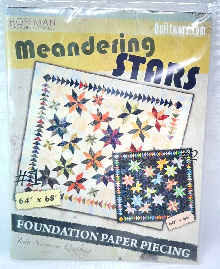Judy Niemeyer Meandering Stars Foundation Paper Piecing Pattern Quiltworx 64x68