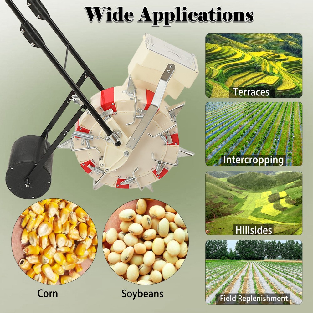 Hand-Push Seeder Garden Seeder Planter Manual Seeding Machine Seeder Durable