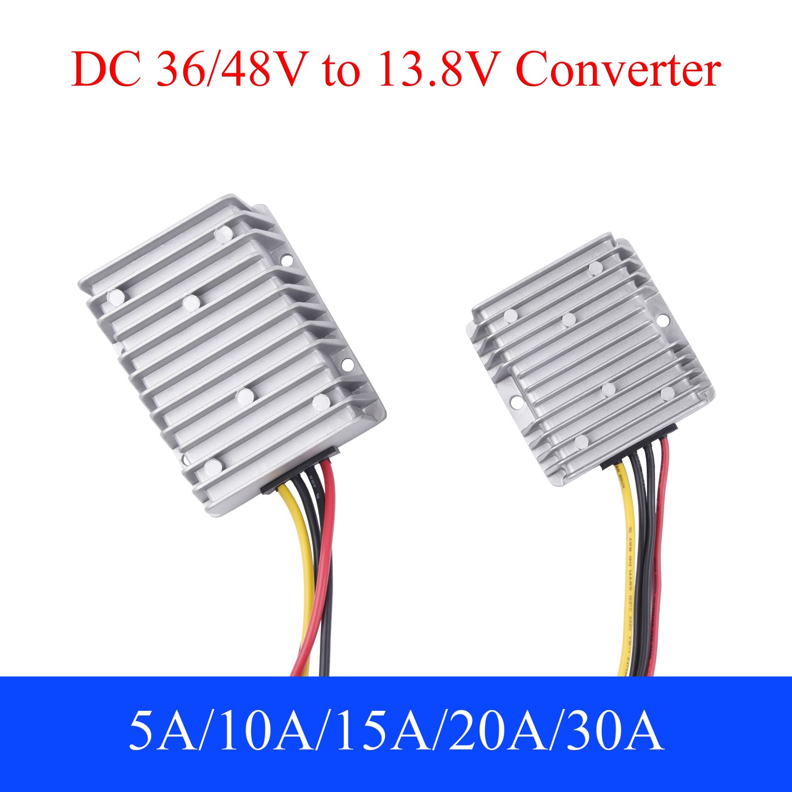 36V/48V to 13.8V DC Power Converter 5A-30A Step Down  Car Power Module