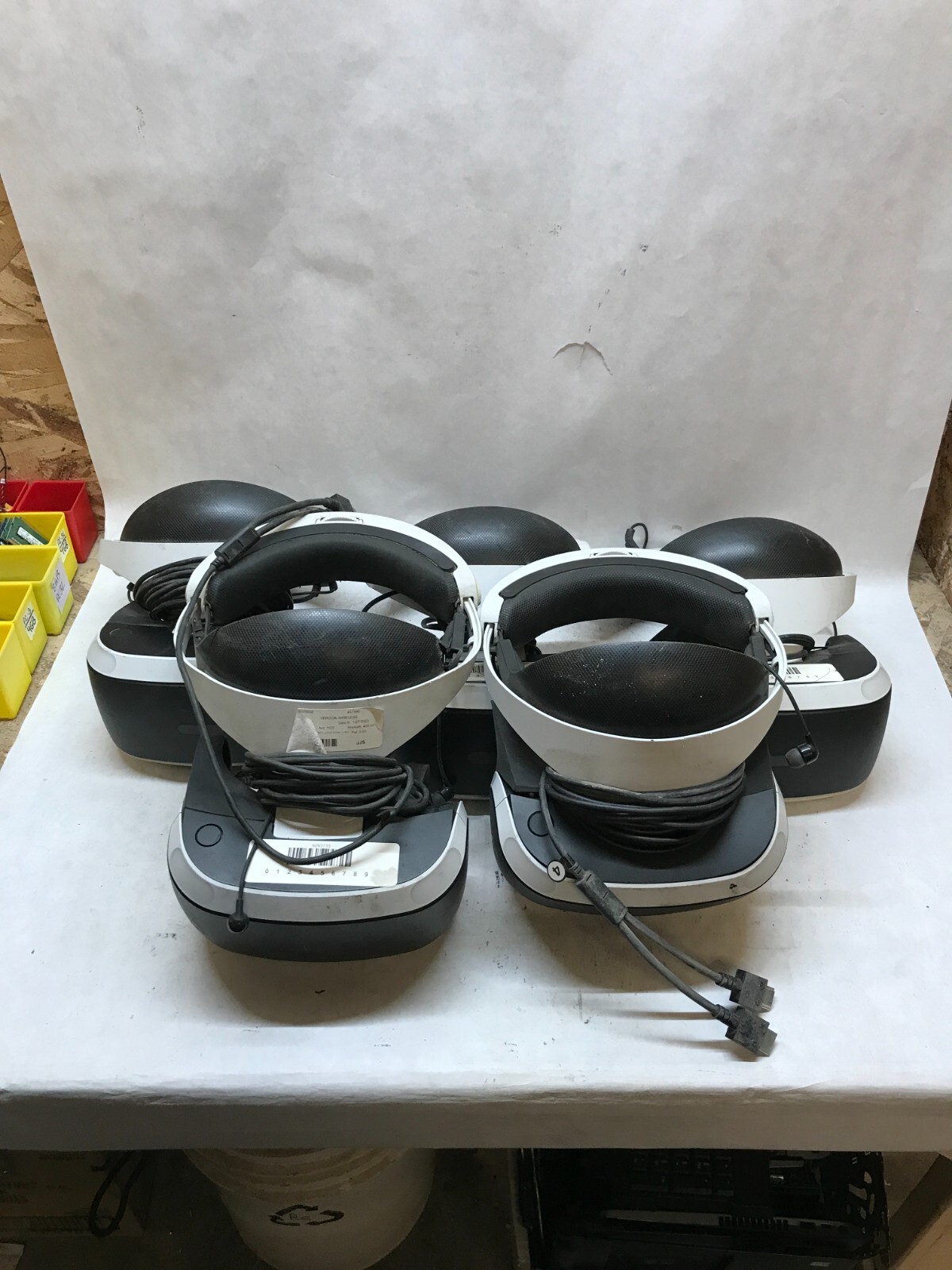 Lot of 5 Sony PlayStation VR PS4 Virtual Reality Headset ONLY UNTESTED AS IS -DW