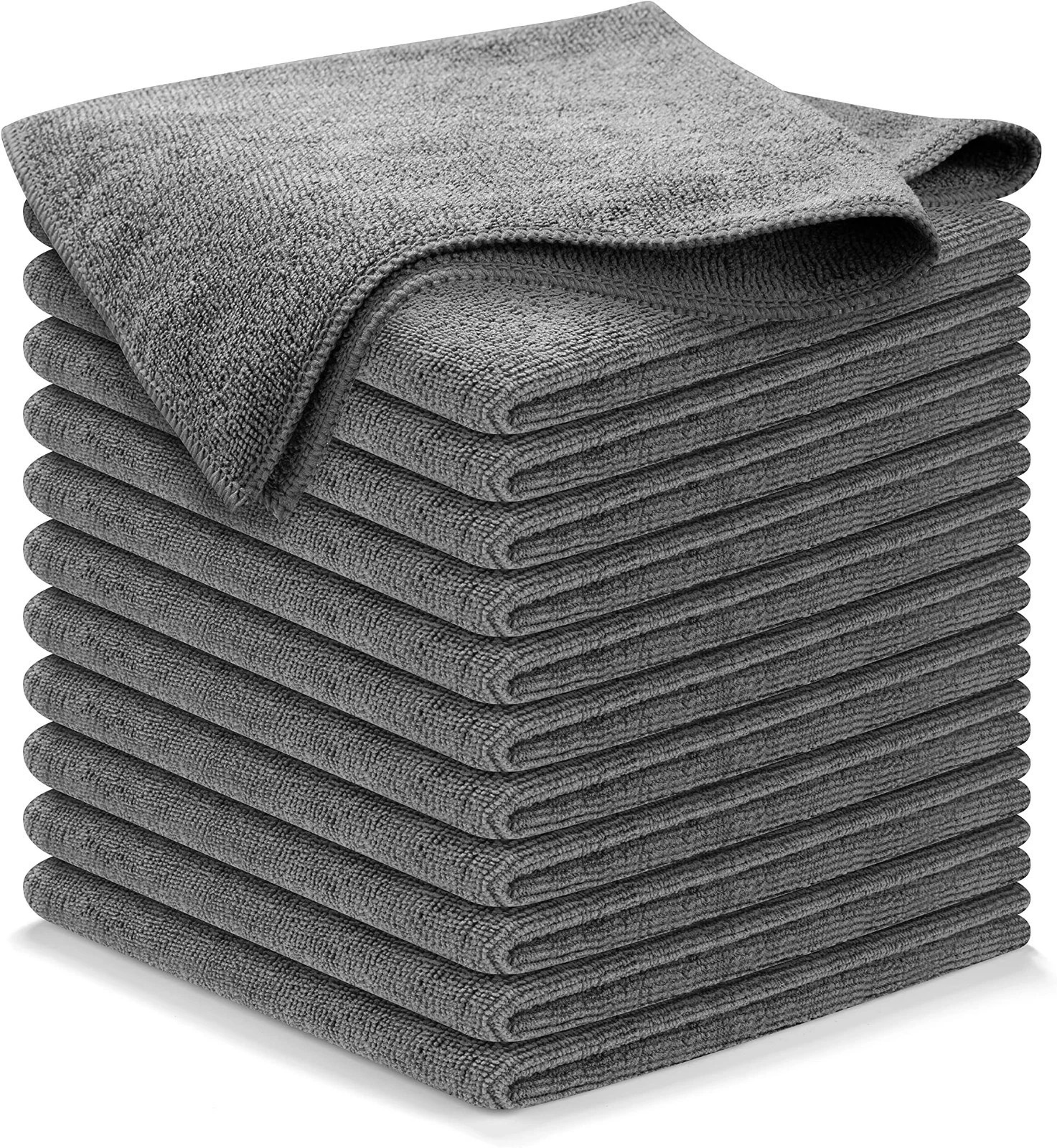 12 Pack Microfiber Cleaning Cloth 12.5x12.5 inches Lint Free-Streak Free