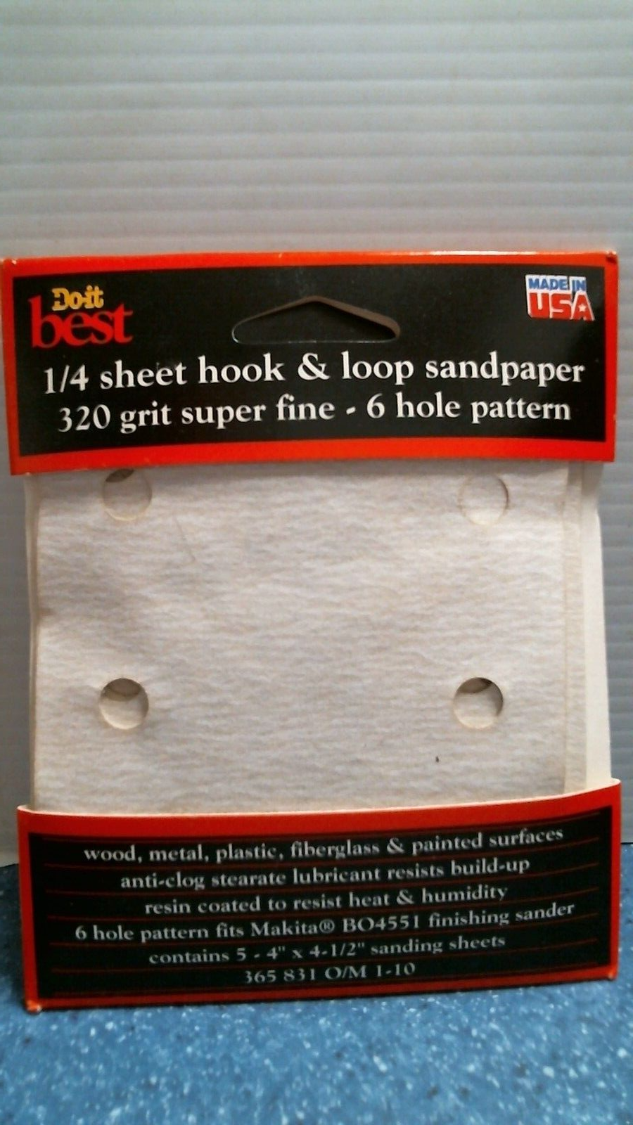 Do It Best 1/4 Sheet Hook & Loop Sandpaper 5 pk (31018) FS