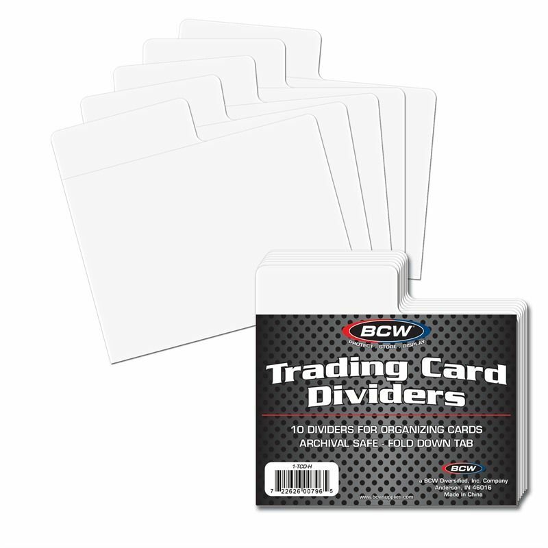 New (1,000 ct) BCW Horizontal Trading Card Dividers for Storage Boxes