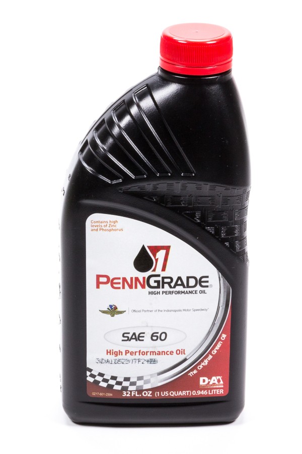 Brad Penn PennGrade Motor Oil - High Zinc - 60W - Conventional - 1 qt - Each