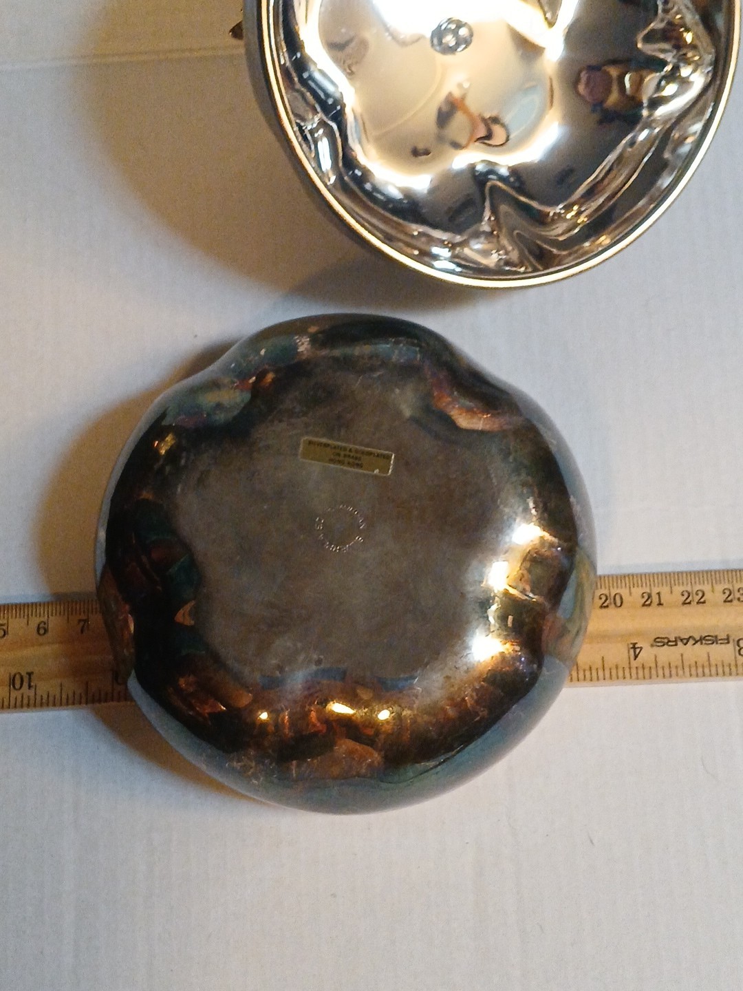 Silver Plated Gold Plated Apple Trinket Box Large