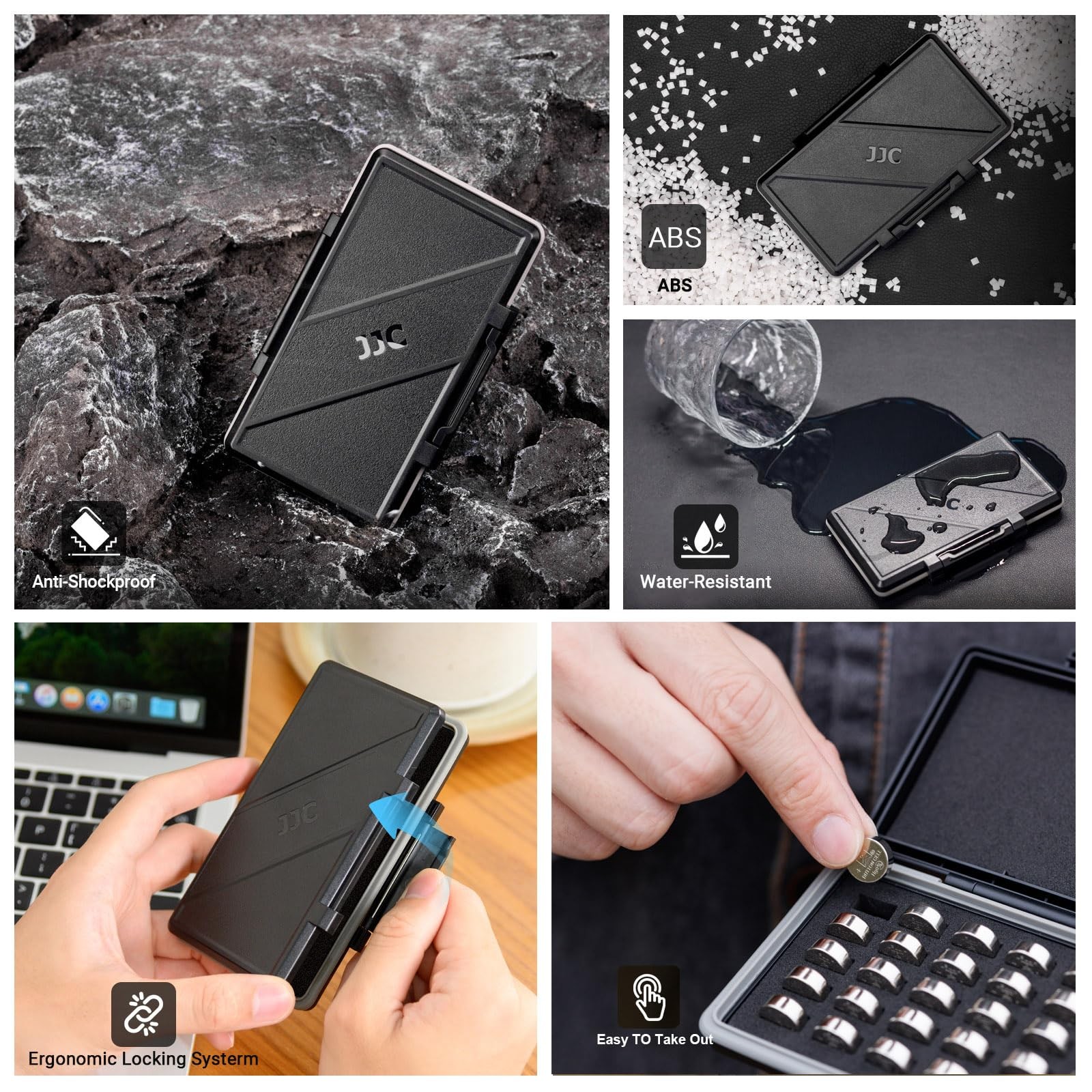 LR44 Battery Case Holder, Water-Resistant Compact Button Coin Cell Batteries