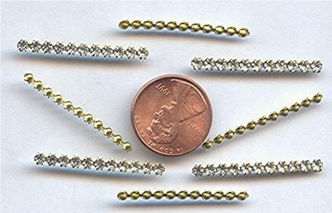 24 PIECES AUSTRIAN CRYSTAL 11 RHINESTONE 31mm. BENDABLE BARS r116