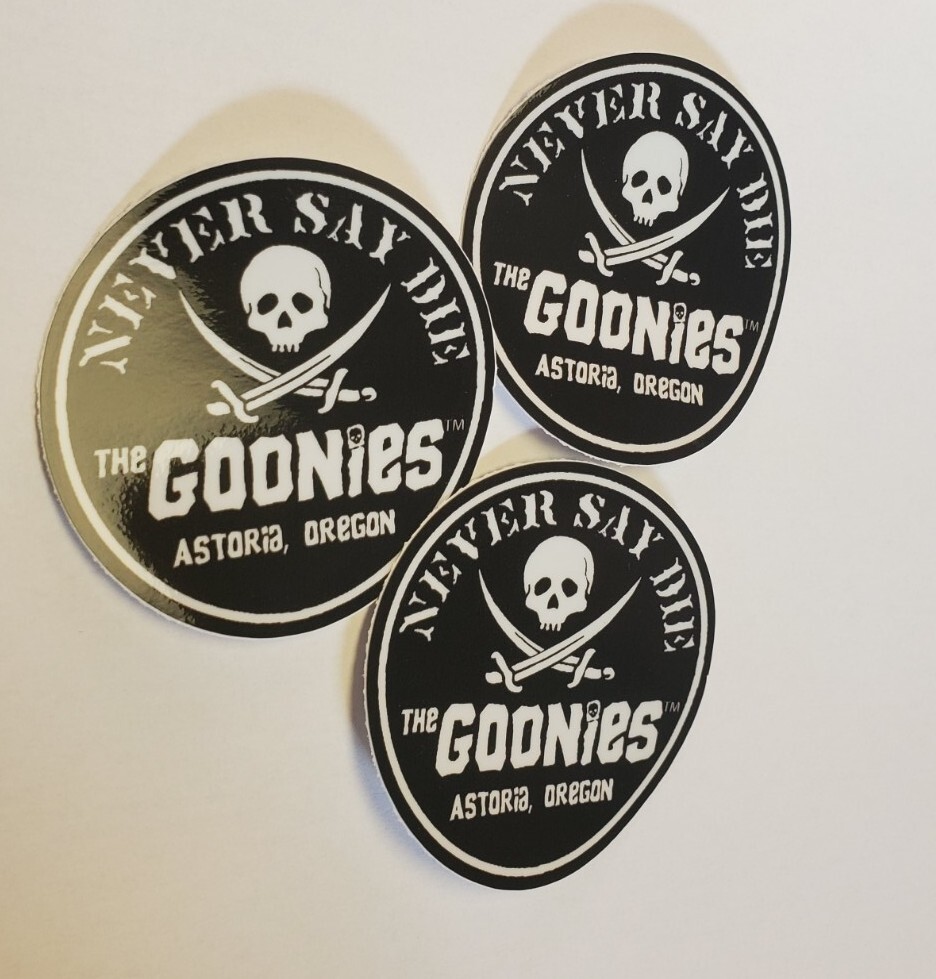 The Goonies ☠️ 🏴‍☠️ STICKERS 3 PACK  **WORLDWIDE 🌐 SHIPPING**