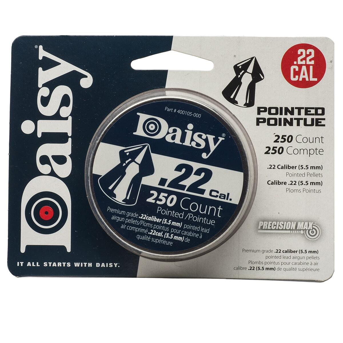 Daisy .22 Caliber PrecisionMax Pointed Pellets, 250-Count