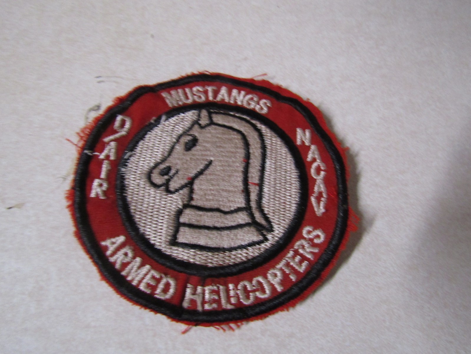 MILITARY PATCH OLD VIETNAM ERA D TROOP AIR CAVALRY REGIMENT ARMED HELECOPTERS