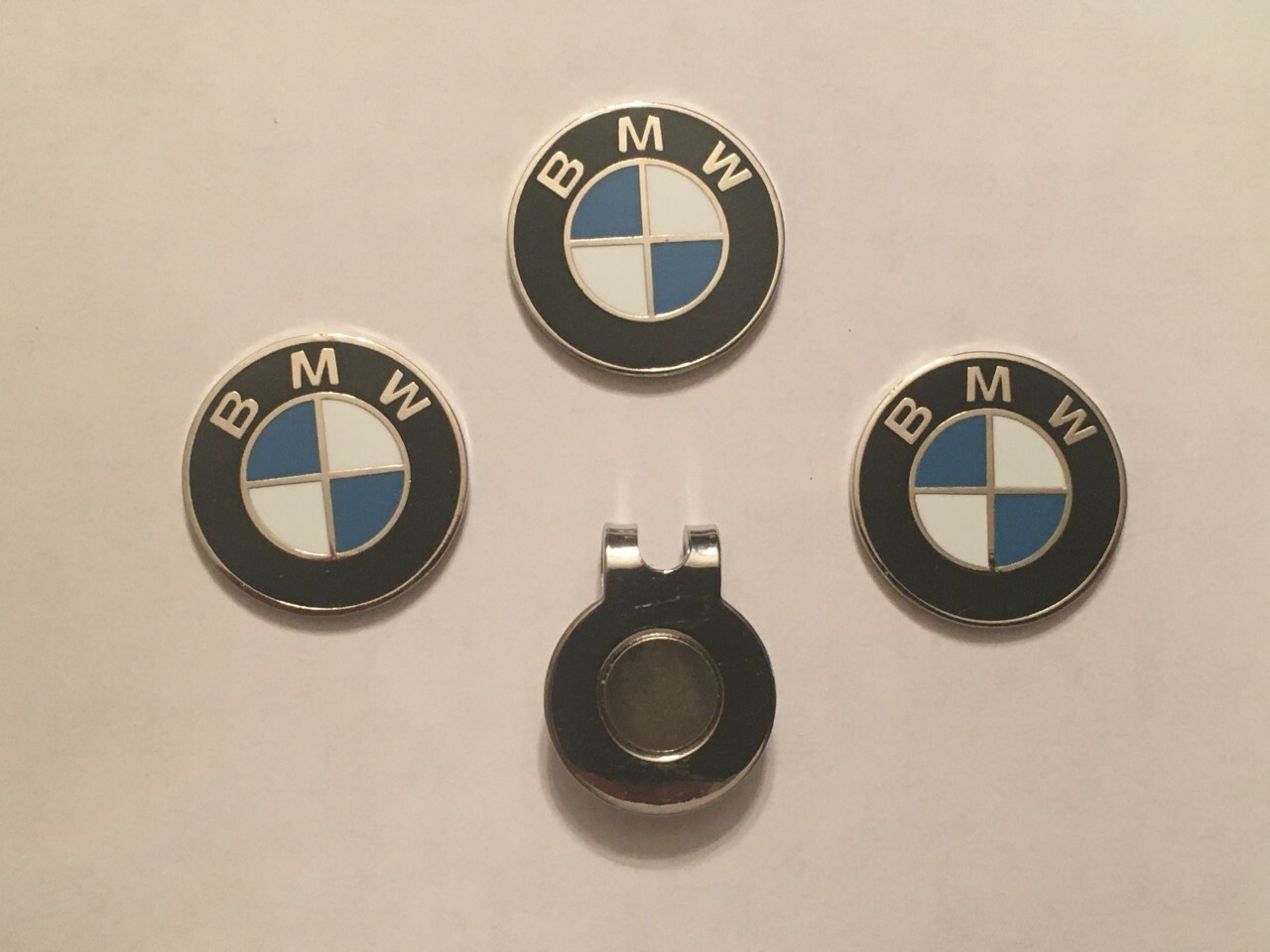 (3) BMW Championship 1" Coin Style Golf Markers W/BONUS HAT CLIP - A Great Deal!