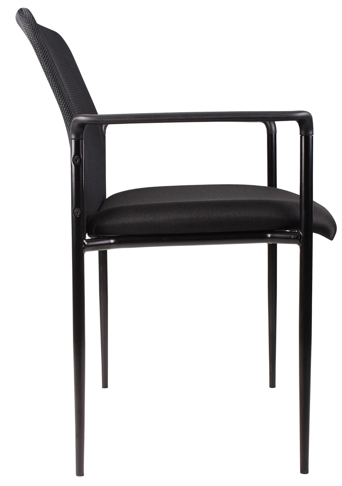 Stackable Mesh Guest Chair in Black, 250 (B6909-BK)