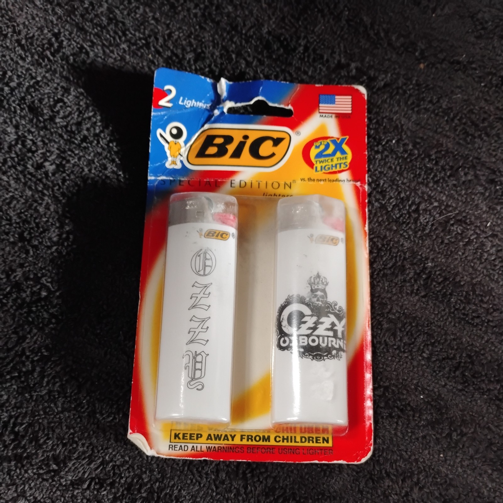 2 Ozzy Osbourne Bic Lighters (Regular Size) New in package